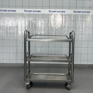 VICTORY 201 Commercial <b>Stainless</b> <b>Steel</b> <b>Trolley</b> Wheel Superb Dining Car for Supermarkets Restaurants & Hotels Supplies - Product Image 1