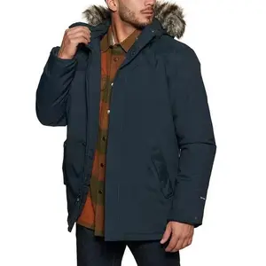 新趋势流行保暖连帽时尚风衣男士套头衫连帽轻便户外冬季最佳加厚夹克