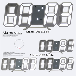 USB 충전식 대형 디지털 스누즈 알람 3D <span class=keywords><strong>LED</strong></span> 벽시계 - Product Image 3