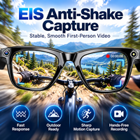 Lunettes Intelligentes IA avec Caméra 8MP, Photos 32MP, Vidéo 2K, WiFi 4, Bluetooth 5.3, Traduction, EIS Anti-tremblement, Activation Vocale, IP65, 35g, Protection Lumière Bleue