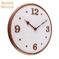 Horloge murale en bois de pin, design moderne et contemporain, mécanisme silencieux, décoration en bois