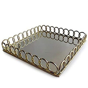Plateau en verre en laiton, plateau miroir, prix de gros, directement auprès de fabricants expérimentés - Product Image 2