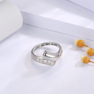 Bague Urne en Acier Inoxydable pour Cendres, Bague pour Cendres en Zircon Cubique pour Femme, Bijou Commémoratif de Crémation, Souvenir de Déuil - Product Image 4