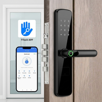 Cerradura Inteligente Tuya WiFi 2026 Ttlock Ble con Huella Digital y Nube para Control de Acceso, Integración con Productos de Hogar Inteligente, para Puertas de Madera y Metal