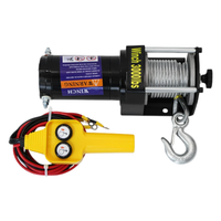Oferta Especial: Cabrestante Eléctrico de Acero y Nylon de 24V/12V con Control Remoto Inalámbrico para Vehículos Todoterreno, Remolques y Rescate de Vehículos