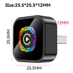 Adaptador CarPlay 2 en 1 con Cable e Inalámbrico, Color Negro, con Interruptor de Botón para Conexión Móvil - Product Image 2