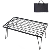 Table pliante en maille Mingchan pour l'extérieur, table de camping portable, table de barbecue avec égouttoir, table pliable avec sac de transport pour pique-nique et voyage