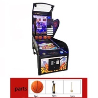 Panier d'arcade de Machine de jeu de tir de basket-ball d'amusement d'intérieur à pièces avec le type de boxe de matériel électronique en métal