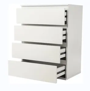 Modern 4 gavetas armários para armazenamento gaveta do quarto caixas armário gaveta armários Branco