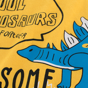 T-shirt pour garçons en coton 100% tricoté à col rond, décontracté, confortable, pour l'été, vêtements pour enfants - Product Image 6