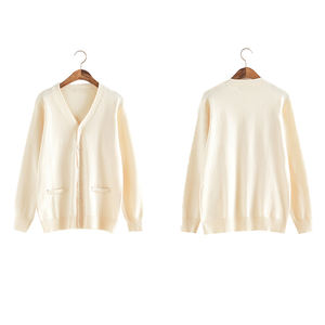 Vscoo Hoge Kwaliteit Effen Kleur Lange Mouw Uniform <span class=keywords><strong>School</strong></span> V Hals Gebreide Vest Trui - Product Image 3