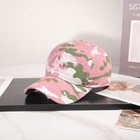 Casquette de baseball rétro style américain camouflage brodée en croix effet vieilli en PVC souple, polyvalente unisexe pour toutes les saisons en extérieur