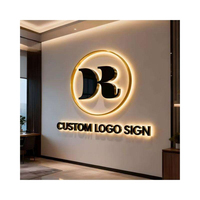 Letrero 3D con Retroiluminación, Letrero de Canal con Letras, Letrero LED Iluminado, Letrero LED Personalizado para Interiores, Logotipo para Pared Interior