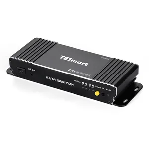 TESmart Switcher KVM-Konsole Kosten günstig 4k für Fernseher 4k Smart TV 2 Port USB mit Audio und USB Hub USB HDMI KVM Switch