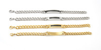 Bracelet unisexe Ganku en acier inoxydable plaqué or 18 carats, maillons cubains géométriques, 20 cm, style hip-hop, bijoux quotidiens