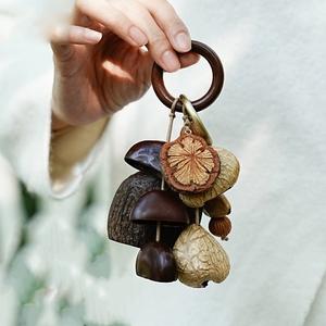 Wholesale Handmade Natural Fruit Shell <b>Wind</b> <b>Chime</b> Bag Charm, Zen Sound Healing Hanging Ornament For Gift Retail Shop - Product Image 2