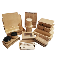 Caja de Papel Kraft a Prueba de Fugas, Contenedor Desechable para Alimentos con Compartimentos Plegables, Empaque Impreso Personalizado para Sushi