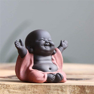 Estatua de Buda de cerámica, figura de monje, artesanía creativa para bebé, muñecos, adornos, regalo, artes y manualidades delicadas de cerámica chinas - Product Image 2