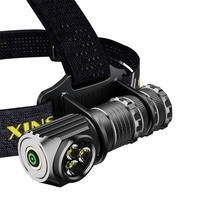 Lampe torche LED multifonction en alliage d'aluminium, à fixation sur la tête, rechargeable par USB, longue portée, détachable, pour le camping
