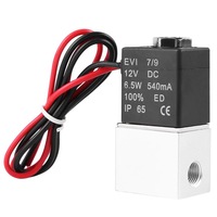 Válvula Solenoide Neumática Eléctrica Mini de Aleación Alahot DC12V 6.5W, Flujo de 3.5mm, 1/4'', 2 Vías, OEM Personalizable