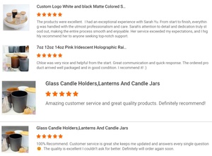 Bán Buôn Rỗng Matte Rõ Ràng Frosted Nến Thủy Tinh Lọ Với Nắp Biểu Tượng Tùy Chỉnh Nến Lọ Cho Nến Làm - Product Image 6