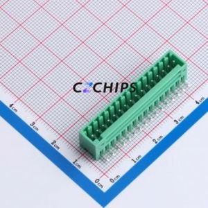 MX2EDGRC-2.54-16P-GN01-Cu-A Plug-in Terminal Block Bent Lead Through Hole,P=2.54mm Board-to-Board / Socket - Closed 1x16P 2.54mm - Product Image 1