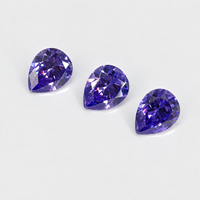 Vente en gros usine – Pierres CZ violettes et bleues taillées en poire 3x5-8x10mm, zircone cubique, pierres précieuses en vrac pour la fabrication de bijoux