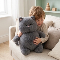 Peluche chat mignon, jouet en peluche doux, poupée chat kawaii, rembourrage en coton PP, variété de couleurs, pour cadeau et décoration