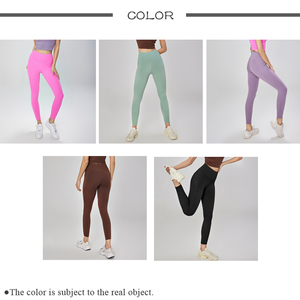 Vendita calda da donna Gym da corsa per allenamento Yoga <span class=keywords><strong>Leggings</strong></span> leggero alto elasticizzato per il sollevamento del sedere ad asciugatura rapida tasche per il Fitness delle ragazze - Product Image 3