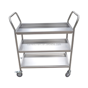 304 thép không gỉ ba tầng phục vụ xe đẩy giỏ hàng nhà hàng đón giỏ hàng cho thương mại sử dụng - Product Image 1