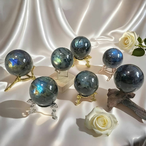 Venda quente de Alta Qualidade Cristais <span class=keywords><strong>Labradorite</strong></span> Natural Esfera Bola Pedra Home Decor Presentes e Cura Energia Outros Artesanato De Cristal - Product Image 5