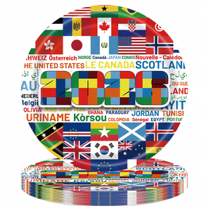 Juego de Vajilla Desechable con Diseño de Banderas Internacionales <span class=keywords><strong>para</strong></span> <span class=keywords><strong>Fiestas</strong></span> de Cumpleaños, Platos, Vasos, Servilletas, Cubiertos, Mantel - Product Image 4