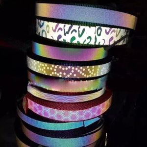 Printed logo Reflective Nylon <b>Webbing</b> Tape Strap for Clothes Garment - Product Image 2