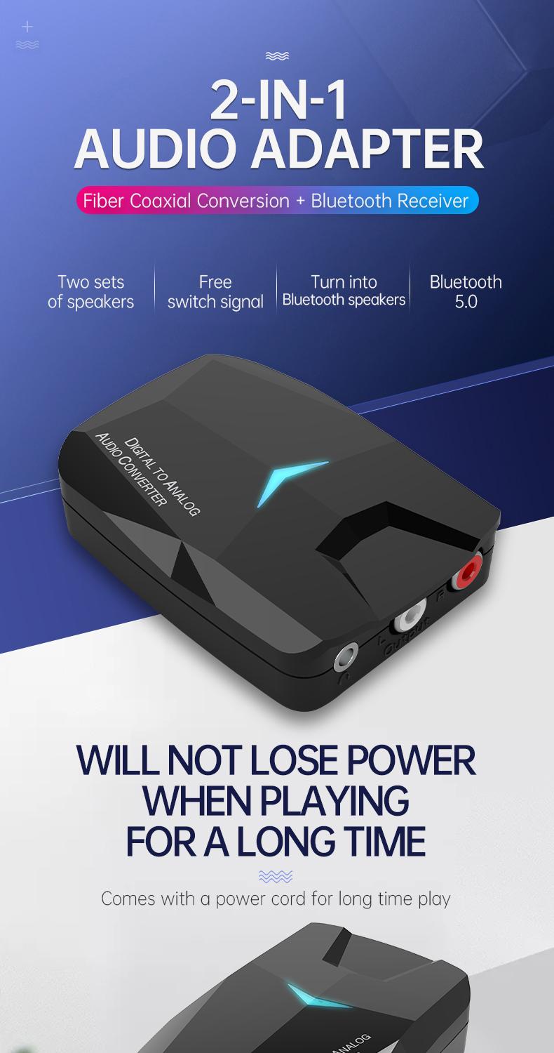 convertisseur audio sans fil numérique vers analogique et récepteur bluetooth-0