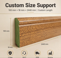 Plinthe en MDF sur mesure, épaisseur 10/15/16/18 mm, grain de bois, résistante à l'humidité, moulure murale