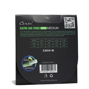 Bán Buôn 45/105 <span class=keywords><strong>4</strong></span>-Chuỗi Thiết Lập Chất Lượng Cao Hexangular Lõi Thép Điện <span class=keywords><strong>Bass</strong></span> Guitar <span class=keywords><strong>4</strong></span> Dây Cho Guitar - Product Image 4