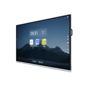 Display LCD Bawaan Android Win 7/8/10, Papan Pintar Interaktif Sistem Ganda Berdiri 65 "85 Inci OPS PC Built-In