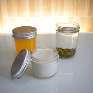 Custom Tall White Wedding Pickle Glass Jar 12 oz Jam 500ml with Airtight Lid - Product Image 4