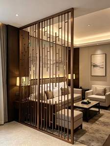 ฉากกั้นห้องสเตนเลสสตีลตัดด้วยเลเซอร์คุณภาพสูง ดีไซน์ทันสมัย สำหรับตกแต่งโรงแรม คาเฟ่ คลับ งานแต่งงาน ขายส่ง - Product Image 3