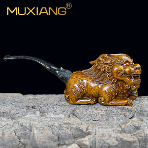 Muxiang Hand Carved Wooden Pixiu Figurine For Decoration And Gift - Product Image 3
