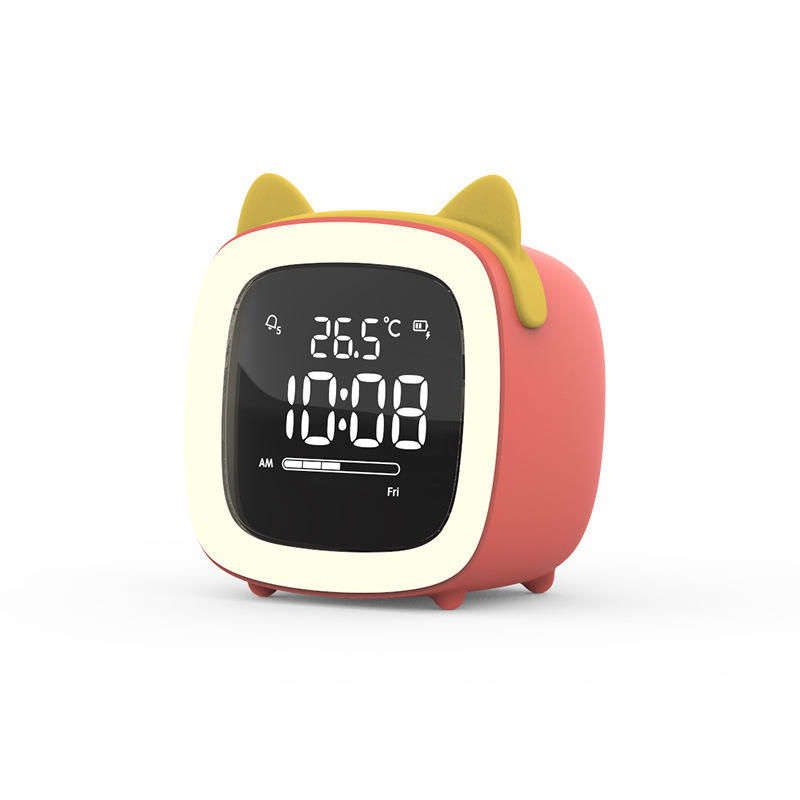 Orange Alarm Clock and Cat Ears Decoration