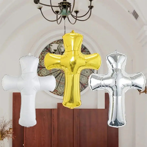 Decoraciones de <span class=keywords><strong>Globos</strong></span> de Aluminio con Forma de Cruz Navideña para Adultos, para Rituales de Lavado, Cumpleaños, Navidad, Día de la Madre y Fiestas - Product Image 5