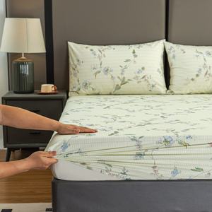 Sábana Ajustable Bordada de 400 Hilos, 95% Algodón Orgánico, 5% Fibra de Plata, para Todas las Estaciones, para Hogar, Hotel, Hospital - Product Image 2