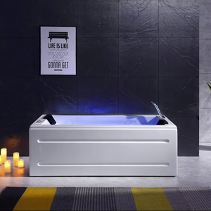 Baignoire <span class=keywords><strong>Jacuzzi</strong></span> à Hydrothérapie en Acrylique pour Deux Personnes, Intégrée au Mur, pour Salle de Bain - Product Image 1