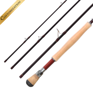 FLY103 personnalisé Nano carbone 14ft 4 pièces rapide deux poignées demi-Wale eau douce eau salée interrupteur de pêche à la <span class=keywords><strong>mouche</strong></span> <span class=keywords><strong>canne</strong></span> à <span class=keywords><strong>mouche</strong></span> <span class=keywords><strong>pour</strong></span> saumon - Product Image 1