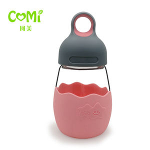 Bouteille d'eau en verre sans BPA, pour enfants, avec couvercle en Silicone, ml - Product Image 1