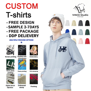 เสื้อฮู้ดดี้ผ้าฝ้ายคุณภาพสูงแบบสบายๆ สั่งทำได้ เนื้อผ้านุ่มฟู แขนยาว ใส่สบาย มีหลายสี เสื้อฮู้ดดี้ผ้าฝ้ายสำหรับผู้ชาย - Product Image 1