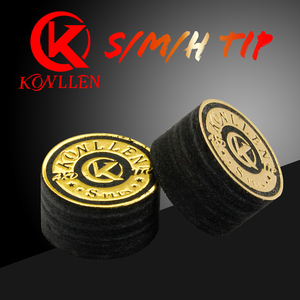 KONLLEN Embout de queue de billard 14 mm Noir Moyen Cuir multicouche et peau de porc Professionnel Durable - Product Image 4