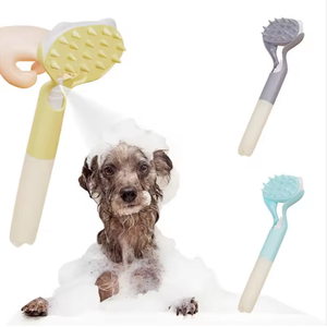 Cepillo de Silicona Suave para Baño de Mascotas con Boquilla 3 en 1, Cepillo Multifuncional de Silicona para Perros, Herramienta Portátil de Aseo para Mascotas - Product Image 1