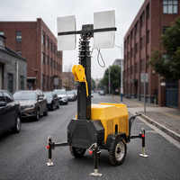 Tour d'éclairage mobile à moteur diesel avec mât LED rotatif à 360 degrés pour chantier de construction de ponts autoroutiers